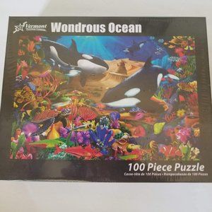 Vermont Christmas Company Wondrous Ocean Kid's Jigsaw Puzzle 100 Piece